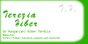 terezia hiber business card